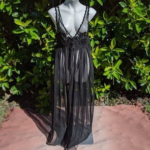 Vtg Victoria's Secret Chiffon Nightgown Lingerie